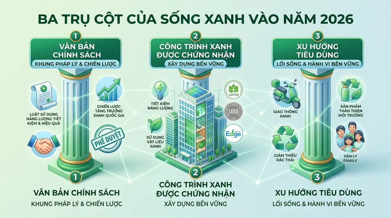 Ba yếu tố thúc đẩy lối sống xanh tại Việt Nam năm 2026