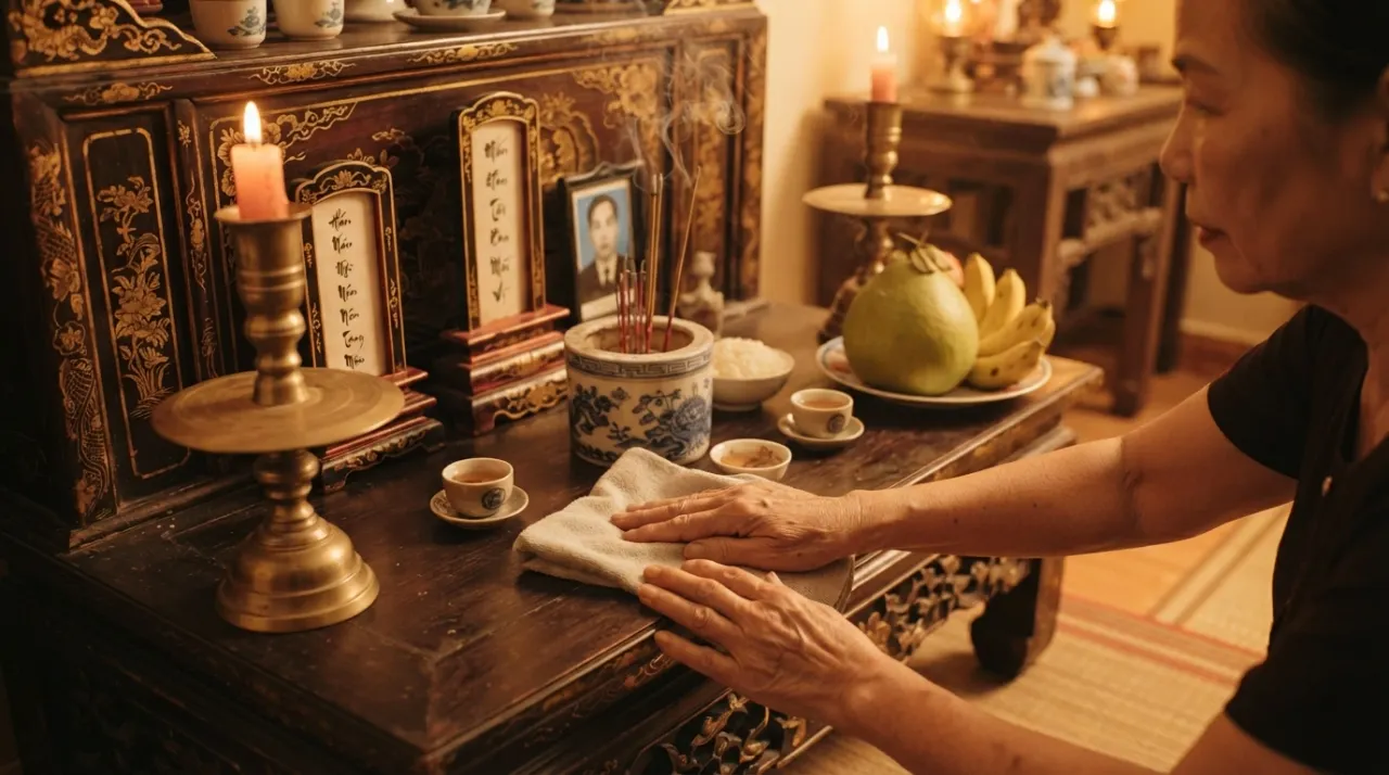 kiêng động bàn thờ cuối năm