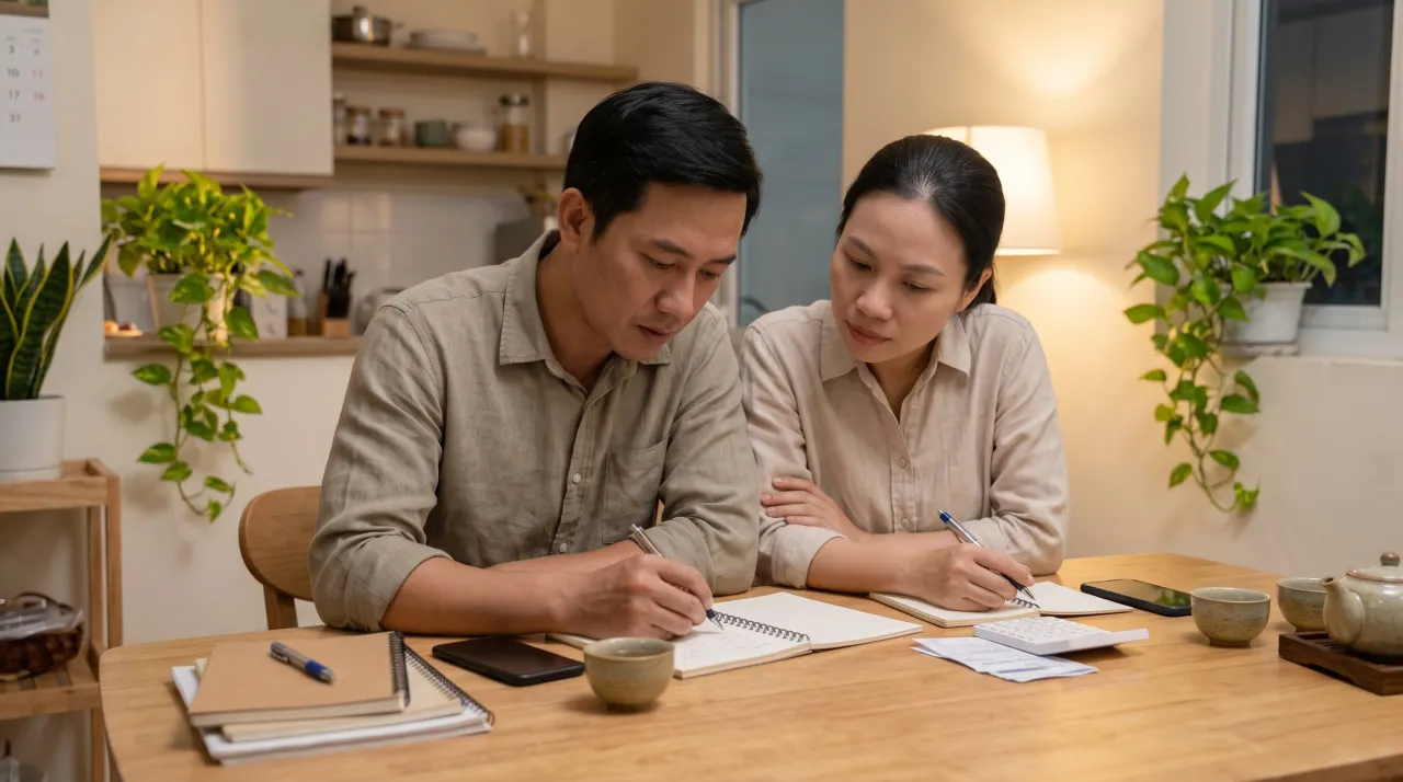 Vợ chồng cùng chuẩn bị cho một cuộc trò chuyện nghiêm túc
