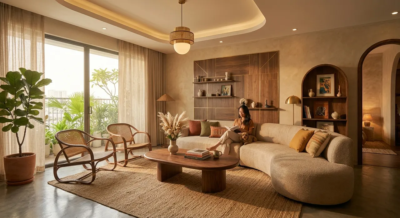 Nội thất với thiết kế đường cong tạo cảm giác mềm mại