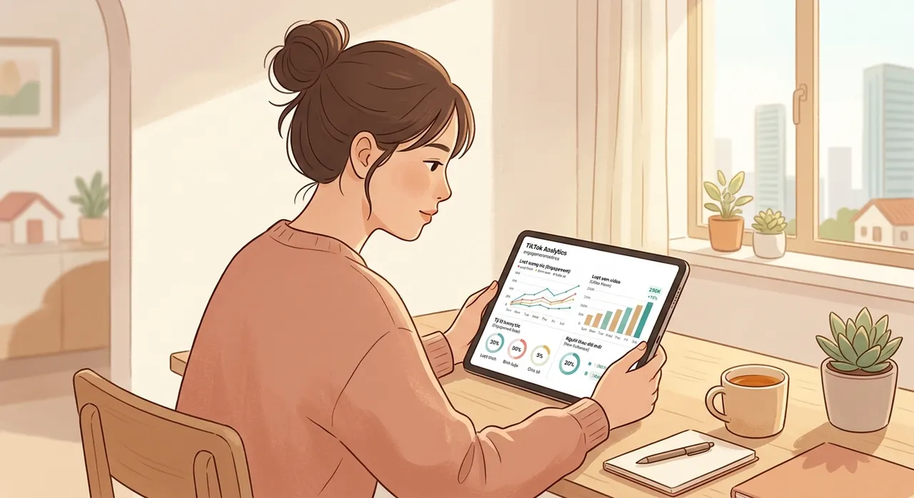 Phân tích dữ liệu TikTok trên máy tính bảng