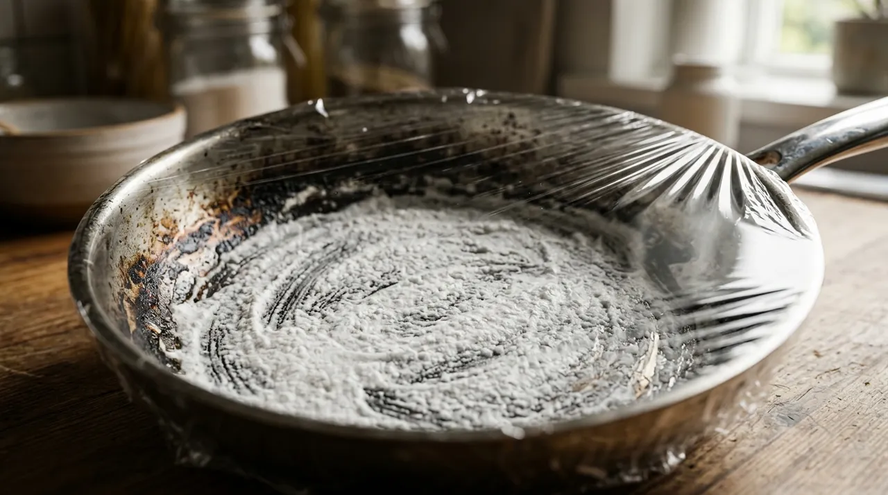 hỗn hợp baking soda dạng sệt tẩy vết cháy