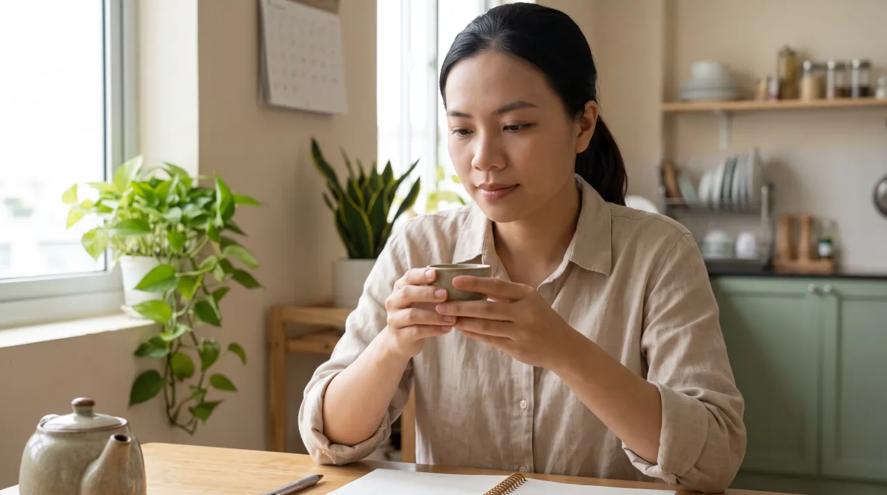 Một người dừng lại trước khi phản hồi trong lúc trò chuyện