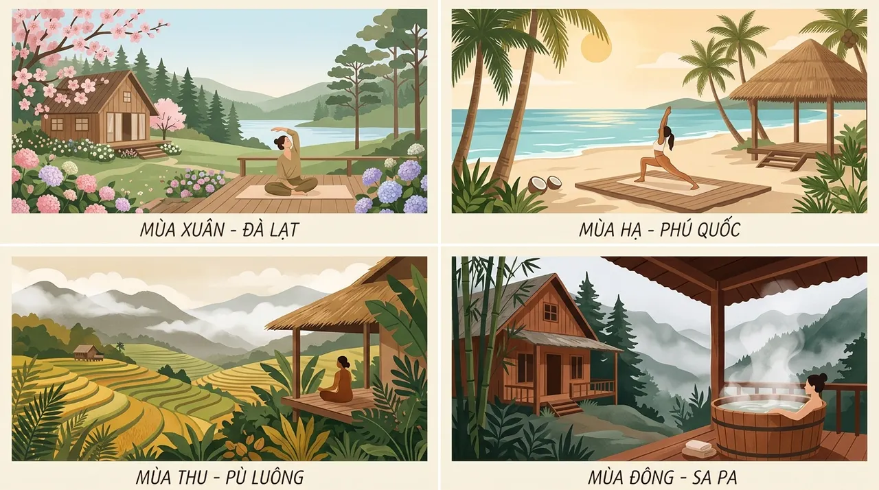 Mùa nào phù hợp cho retreat tại Việt Nam