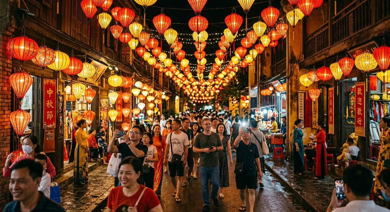 Phố đèn lồng rực rỡ mùa Trung Thu