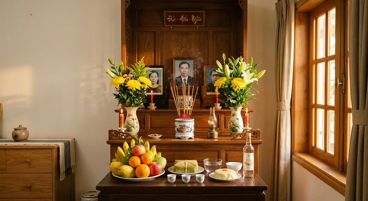 mâm cúng Rằm tháng 9 năm 2026
