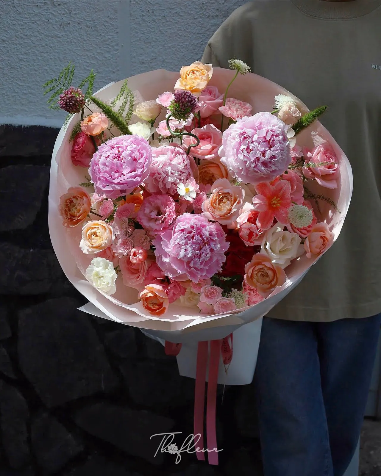 Bó hoa mẫu đơn 55