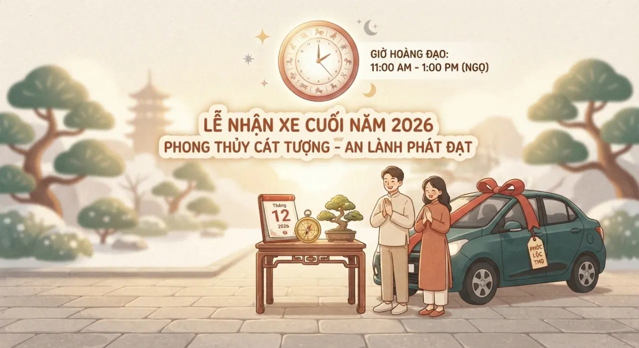 giờ hoàng đạo nhận xe cuối năm