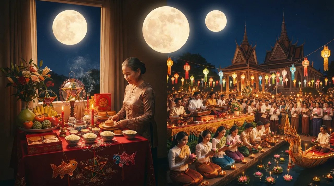 rằm tháng 10 trong văn hóa Việt và Khmer