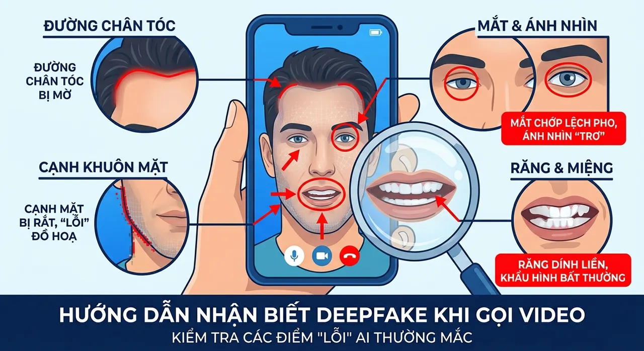 dấu hiệu nhận biết cuộc gọi video deepfake