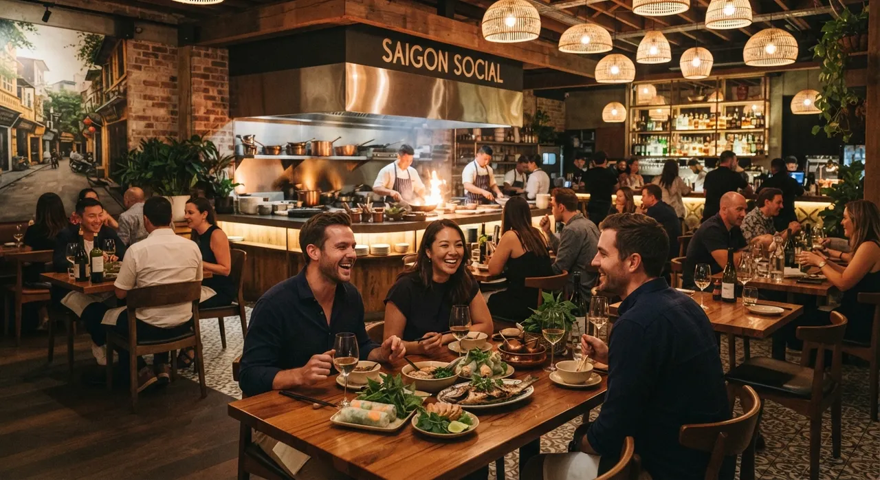 Nhà hàng phong cách casual luxury tại Việt Nam với không gian ấm cúng và sang trọng