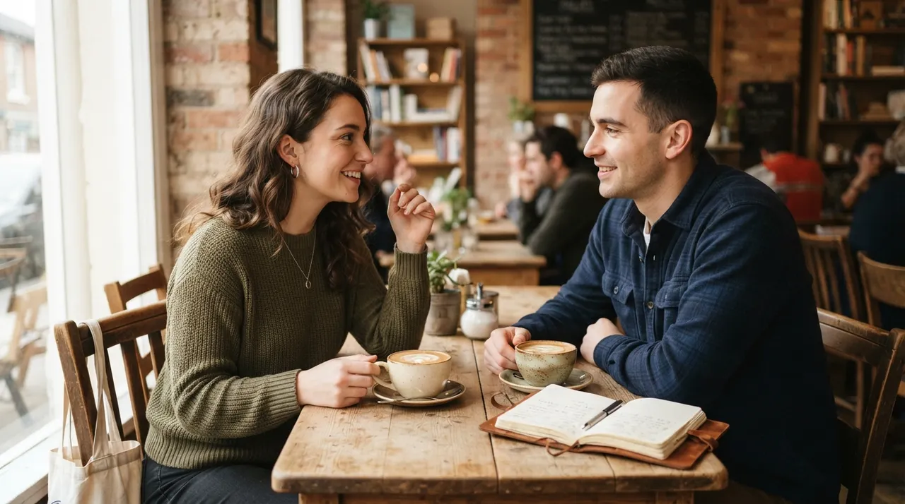 Hai người hẹn hò cà phê lần đầu