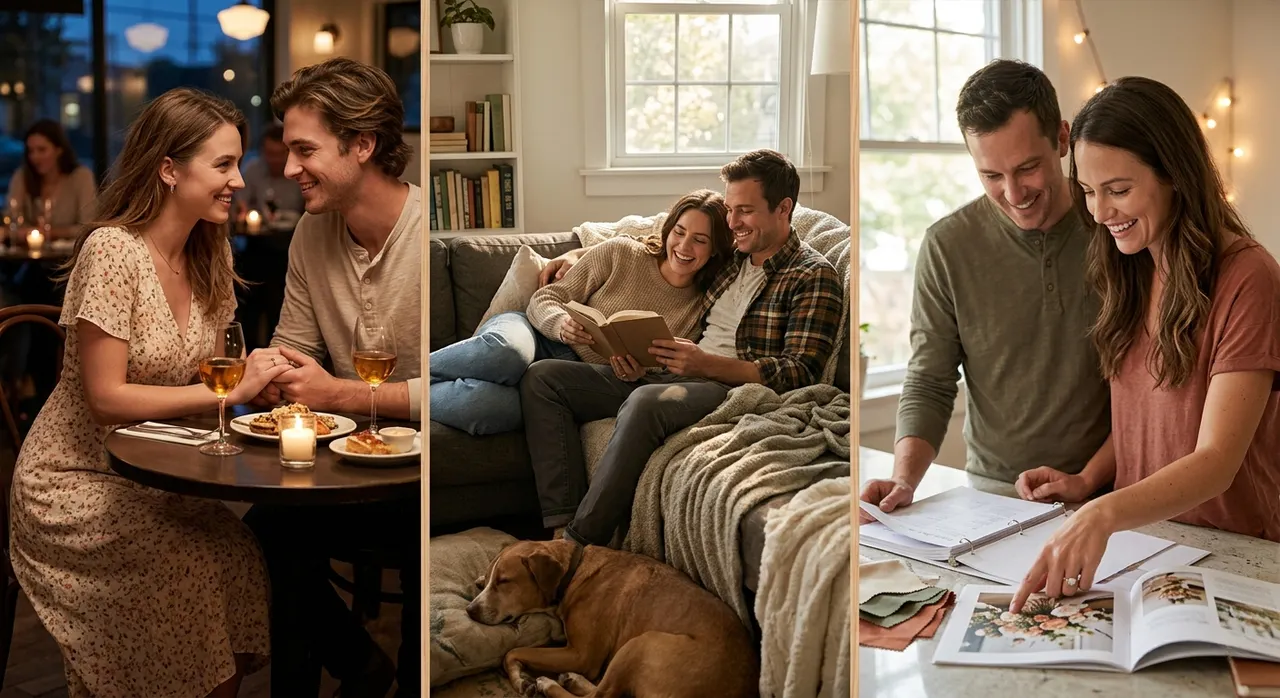 Three relationship stages illustrating why wishes should match each phase