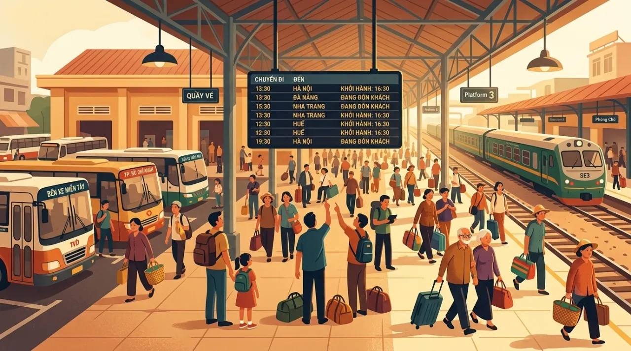 Hành khách đặt vé đi lại dịp Tết Nguyên đán 2027