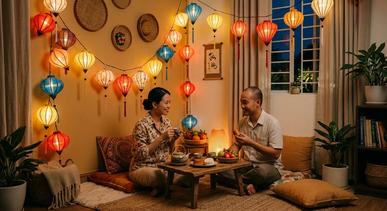 Buổi hẹn hò Trung Thu ấm áp tại nhà