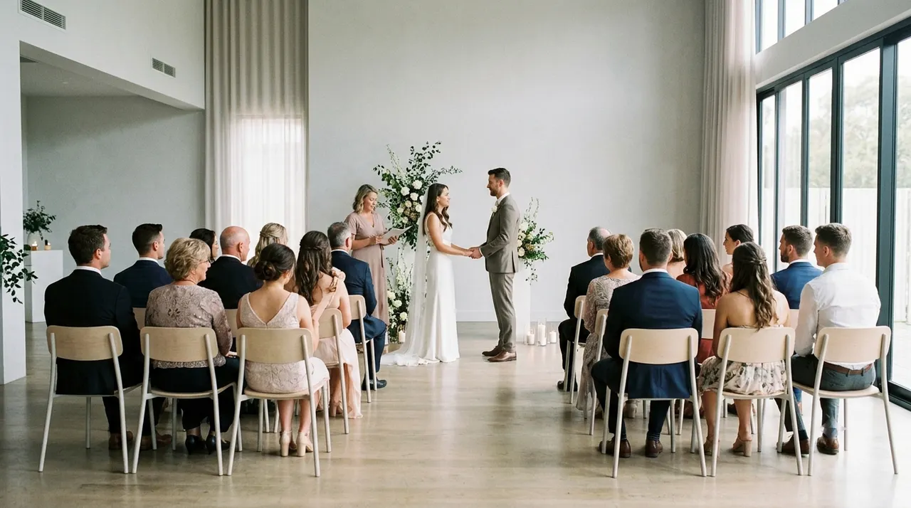 Lễ cưới micro với số lượng khách nhỏ trong không gian hiện đại