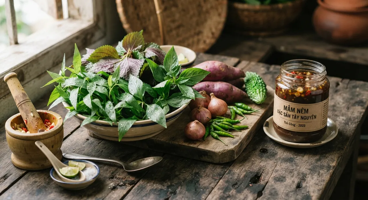 Các nguyên liệu bản địa Việt Nam được tuyển chọn kỹ lưỡng cho ẩm thực đương đại