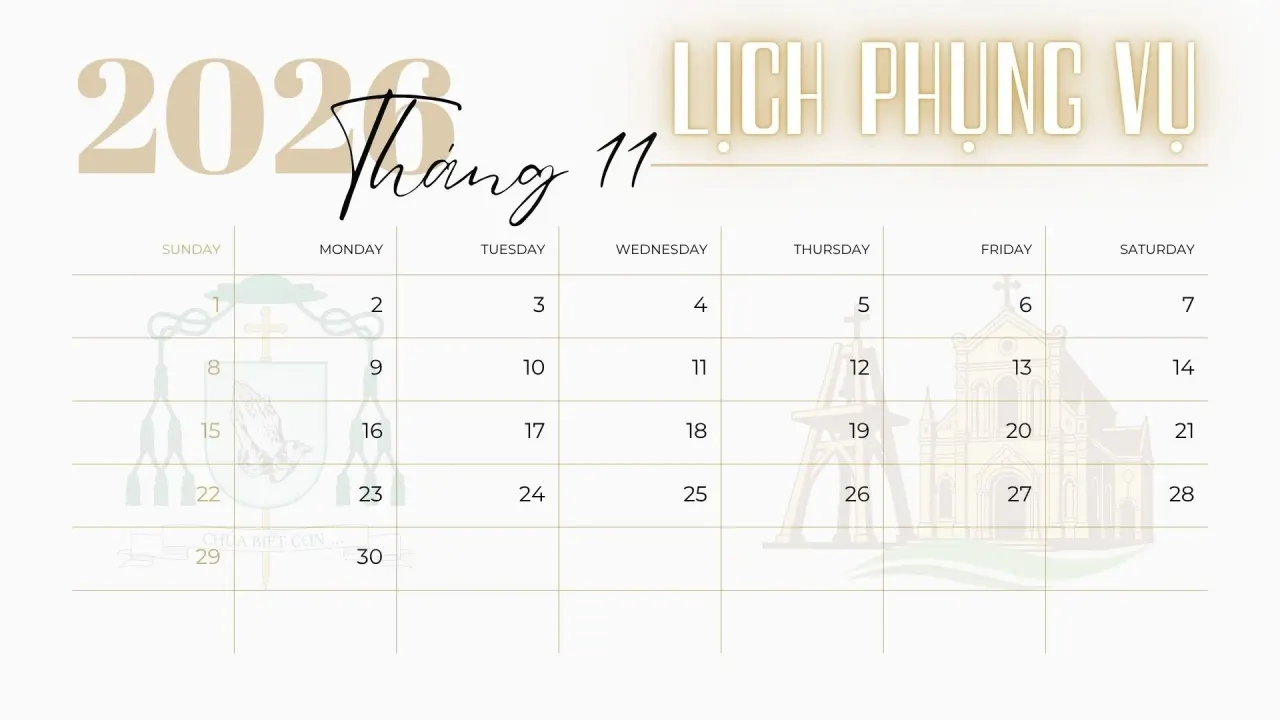 Bảng tin giáo xứ niêm yết lịch thánh lễ và viếng mộ tháng 11