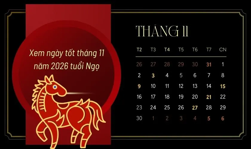 bảng tra ngày tốt tháng 11/2026