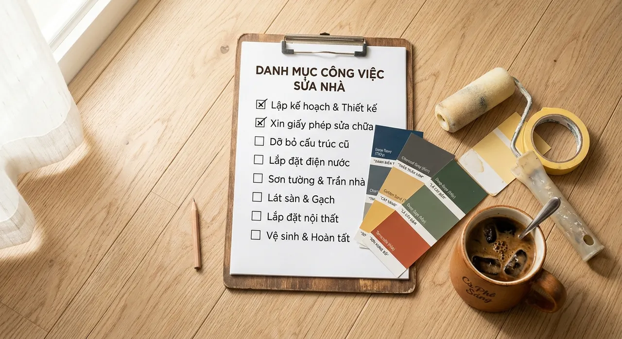 checklist lưu ý khi chọn màu sơn nhà theo phong thủy 2026