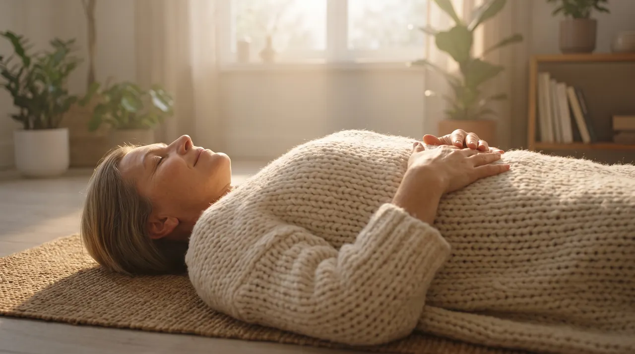 Thiền định và hơi thở sâu sau yoga giúp thư giãn