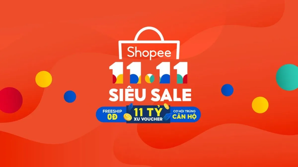 Mùa mua sắm 11/11 với hàng loạt mã giảm giá và banner khuyến mãi trên điện thoại