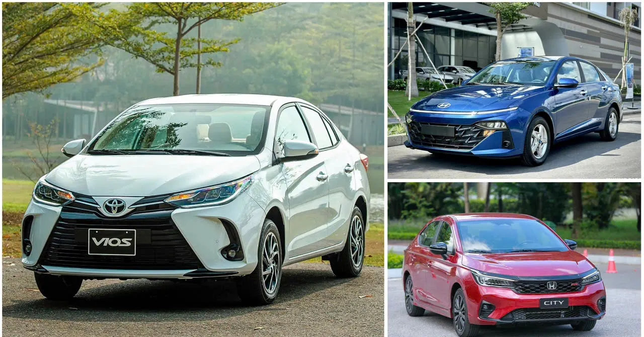 So sánh thiết kế ngoại thất Toyota Vios, Hyundai Accent và Honda City 2026