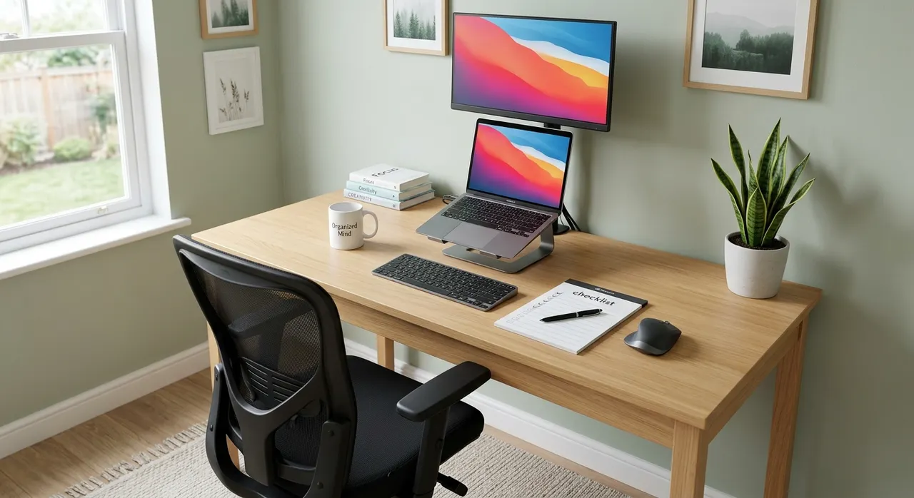 Checklist setup góc làm việc tại nhà chuẩn ergonomic