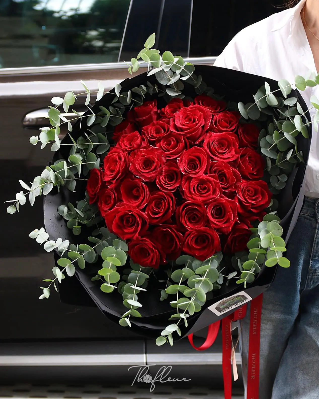 Bó hoa hồng nhập Ecuador 01