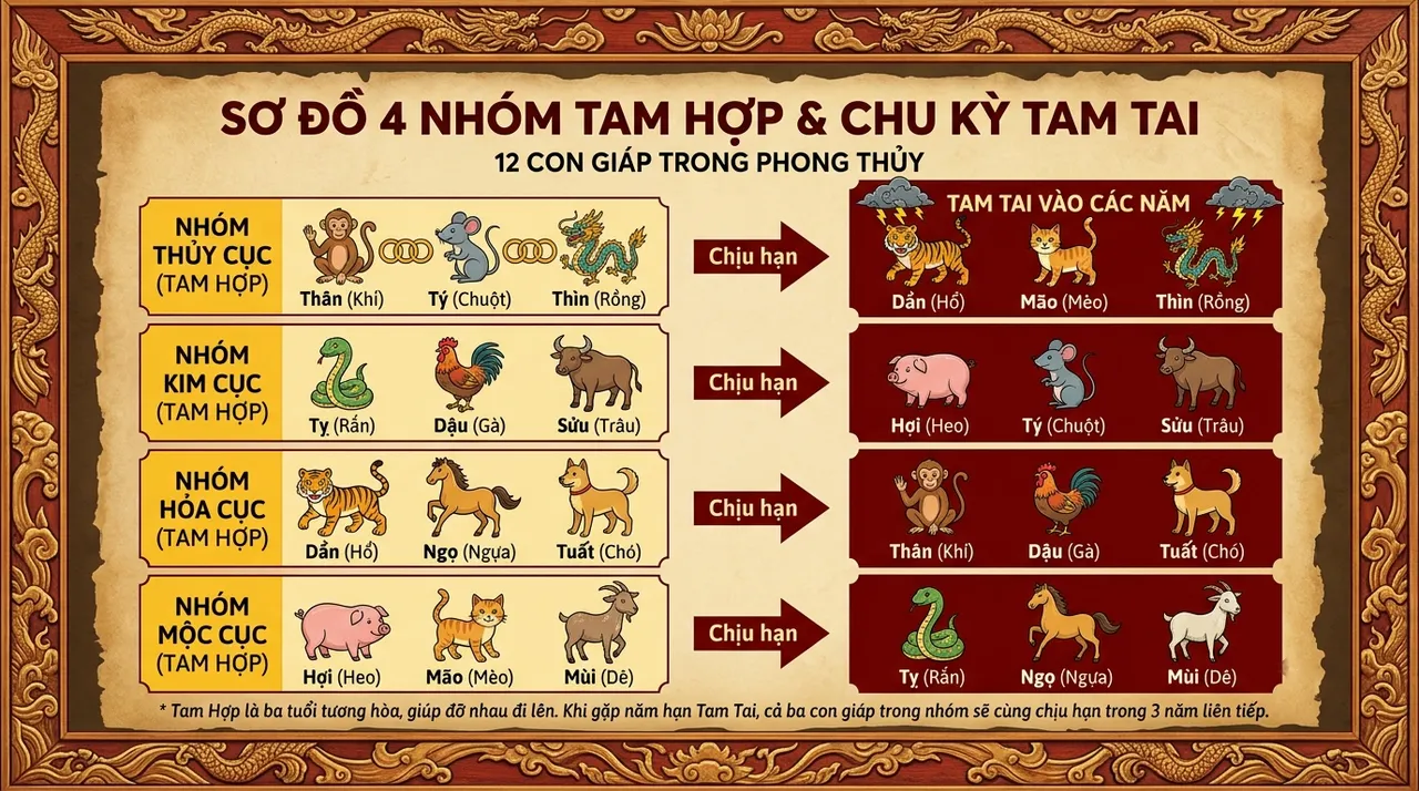 Tam Tai năm 2026 các tuổi