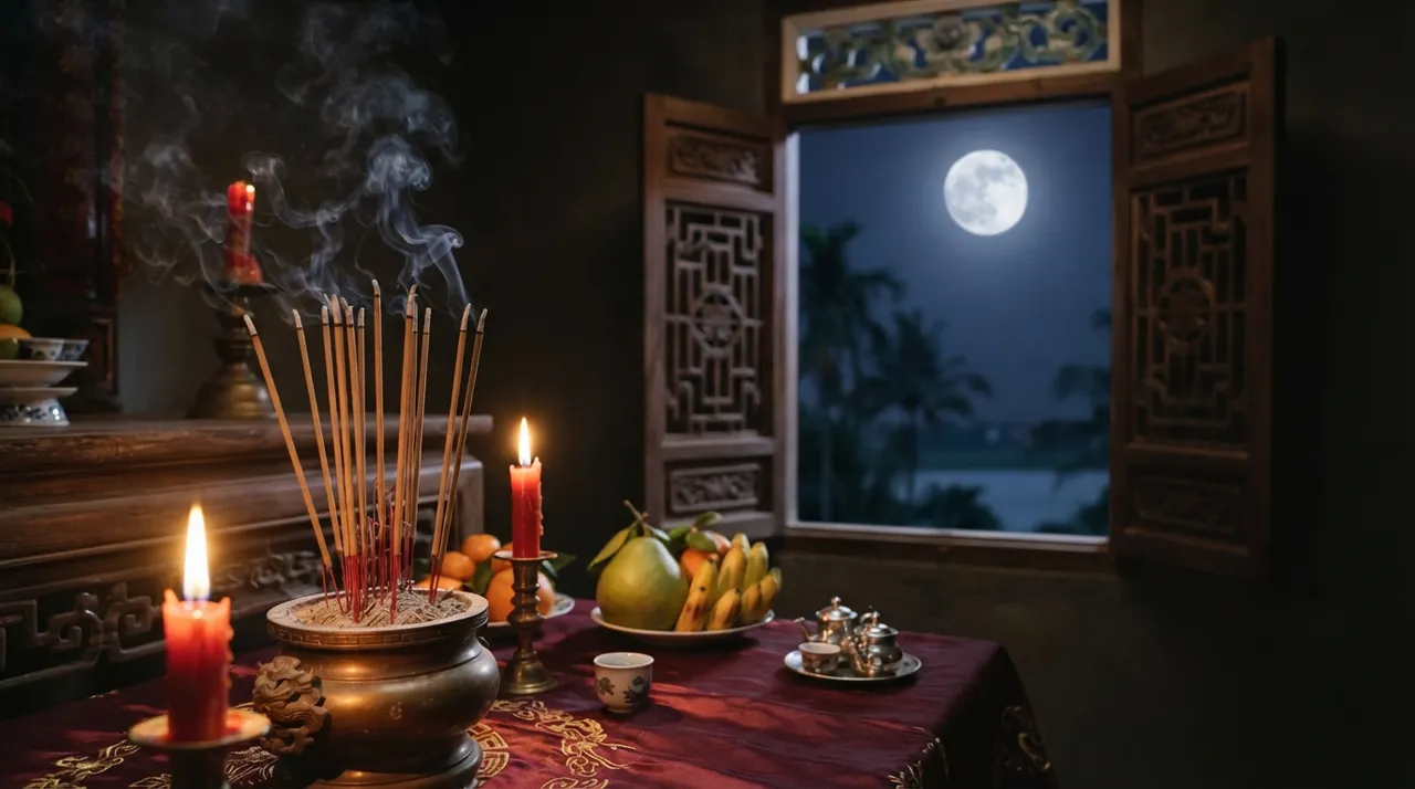 thắp hương cúng rằm hằng tháng của người Việt