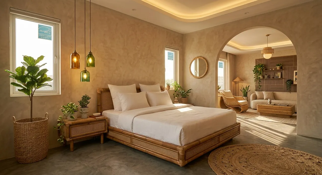 Không gian nội thất thân thiện môi trường với vật liệu xanh