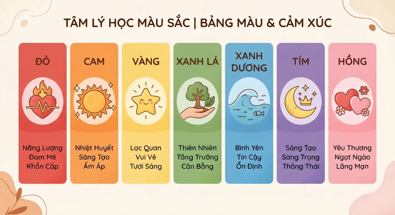 Tâm lý học màu sắc và cảm xúc