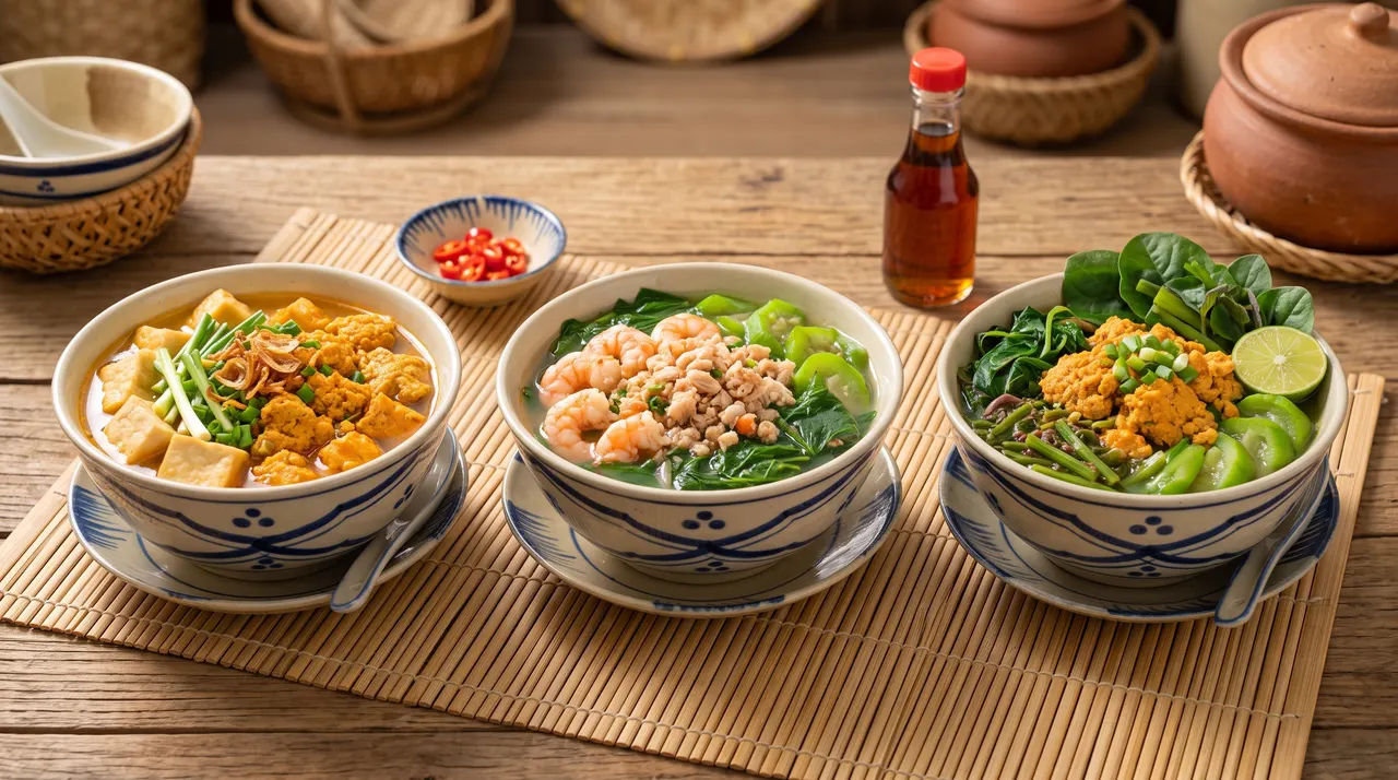 các biến tấu canh cua rau đay