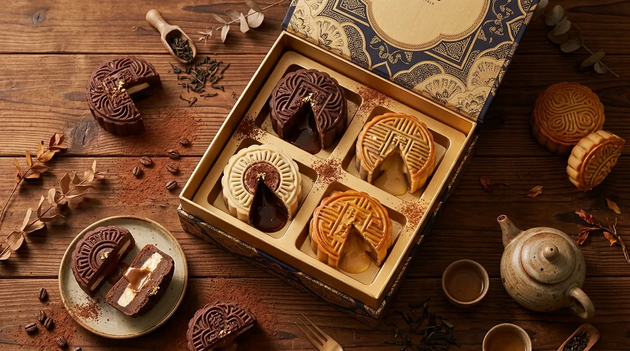 Set bánh trung thu hiện đại dạng quà tặng