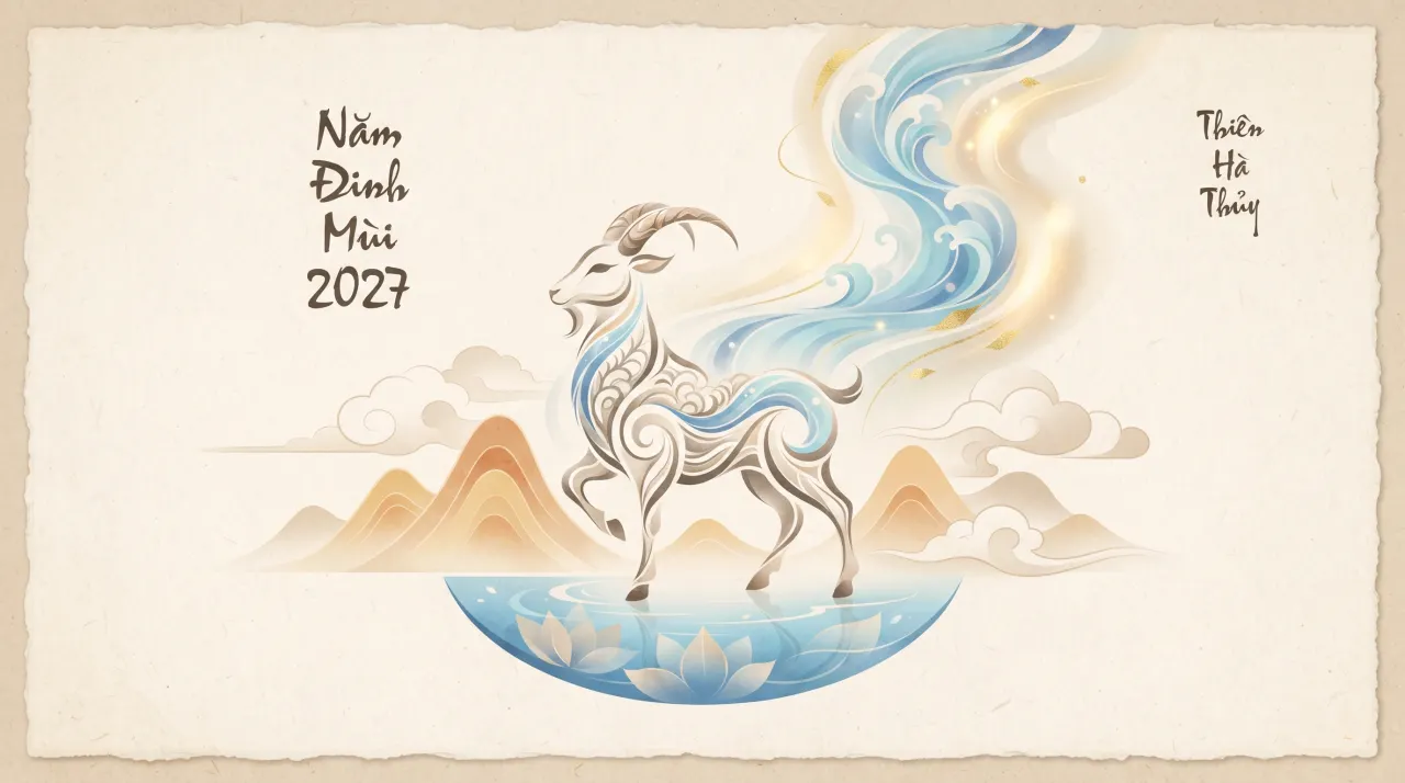 năm 2027 Đinh Mùi mệnh Thiên Hà Thủy