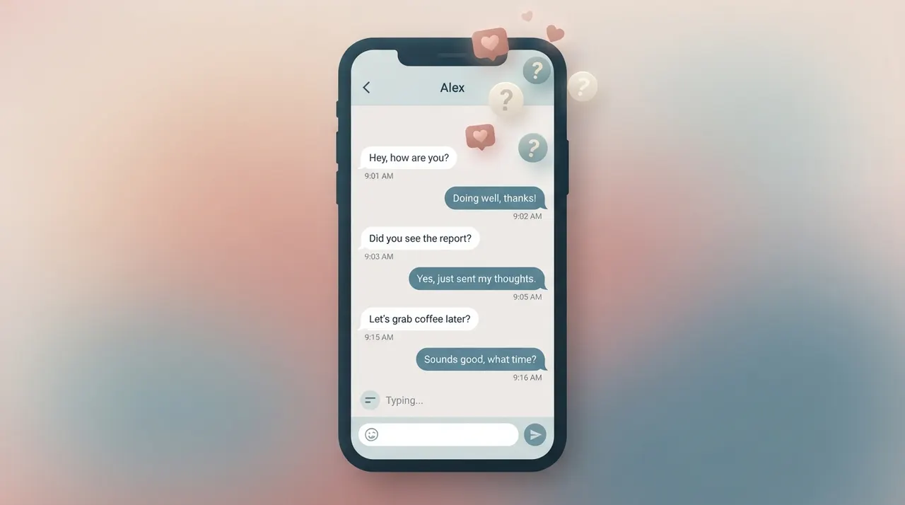 Minh họa các tín hiệu interest qua giao diện tin nhắn