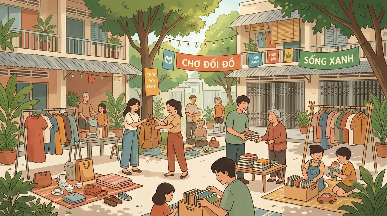 Hoạt động trao đổi và tái sử dụng đồ vật trong cộng đồng Việt Nam