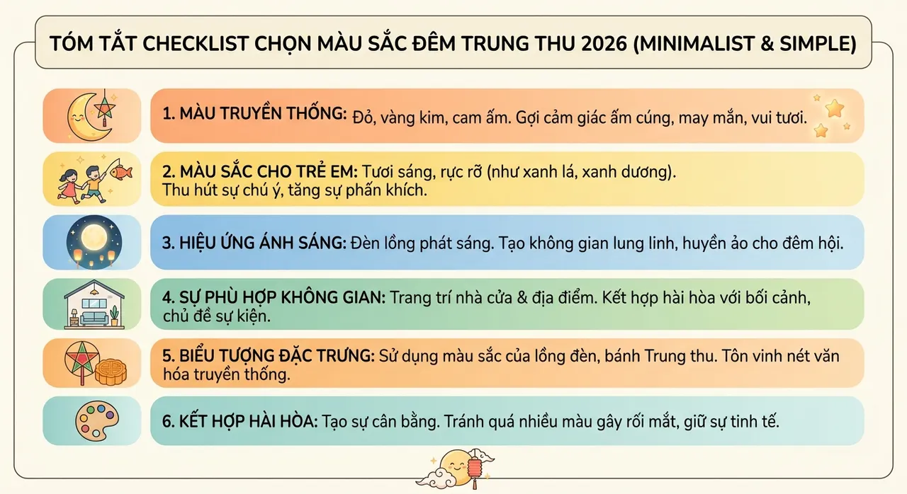 Checklist chọn màu sắc đêm Trung thu