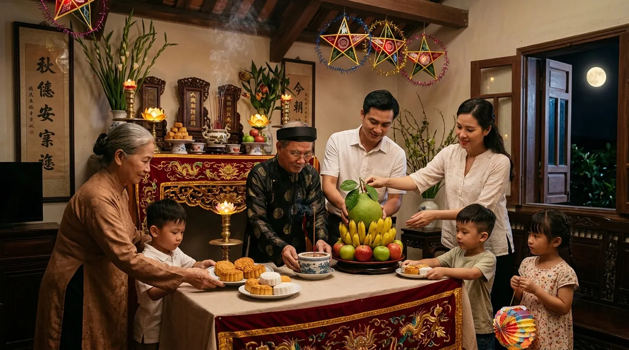 bày biện mâm cúng phong thủy