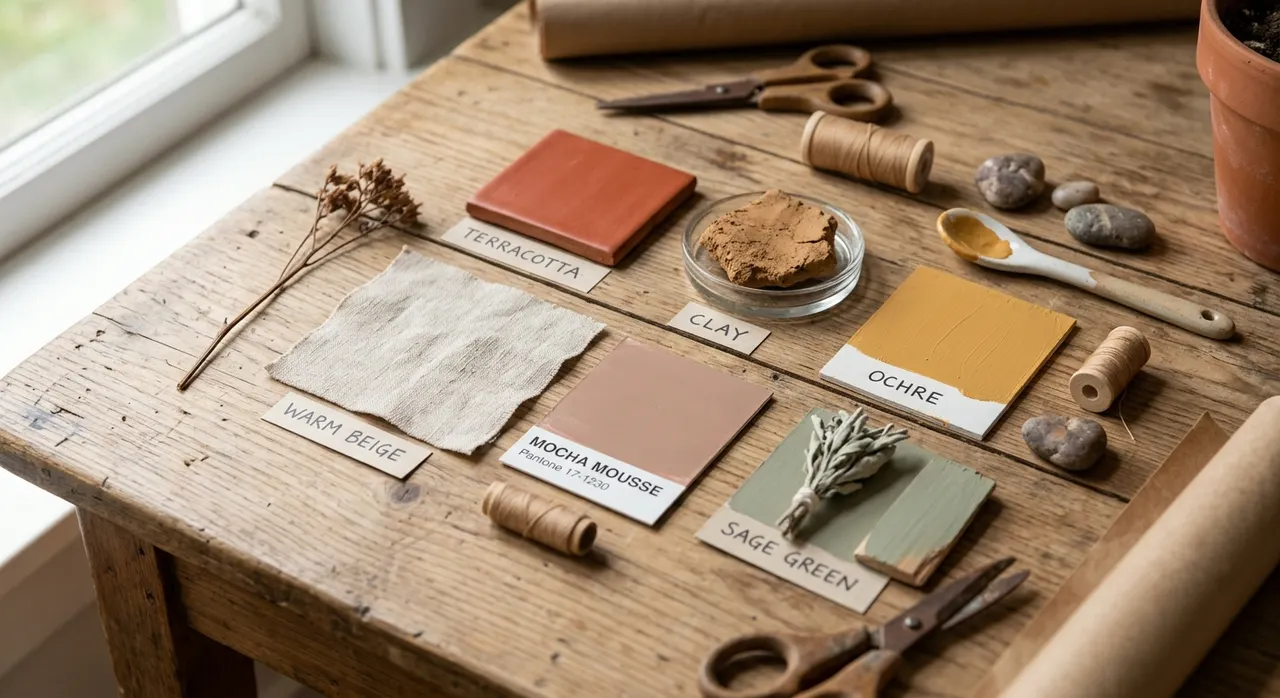 Bảng màu tông đất và warm tones
