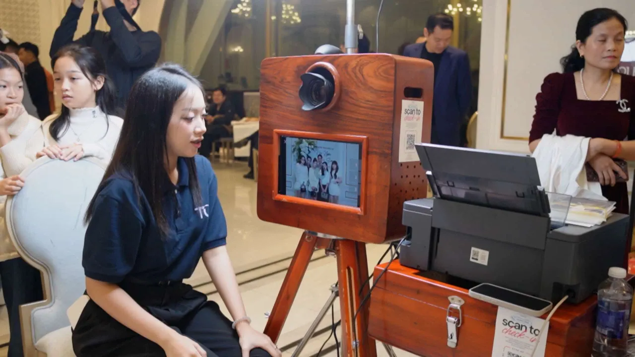 Khu vực photobooth tại sự kiện cưới