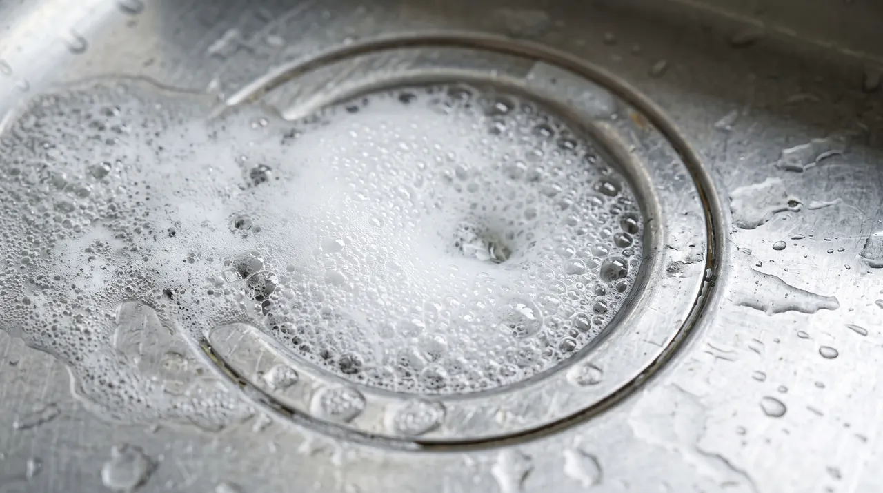 Baking soda và giấm sủi bọt thông cống thoát nước bồn rửa