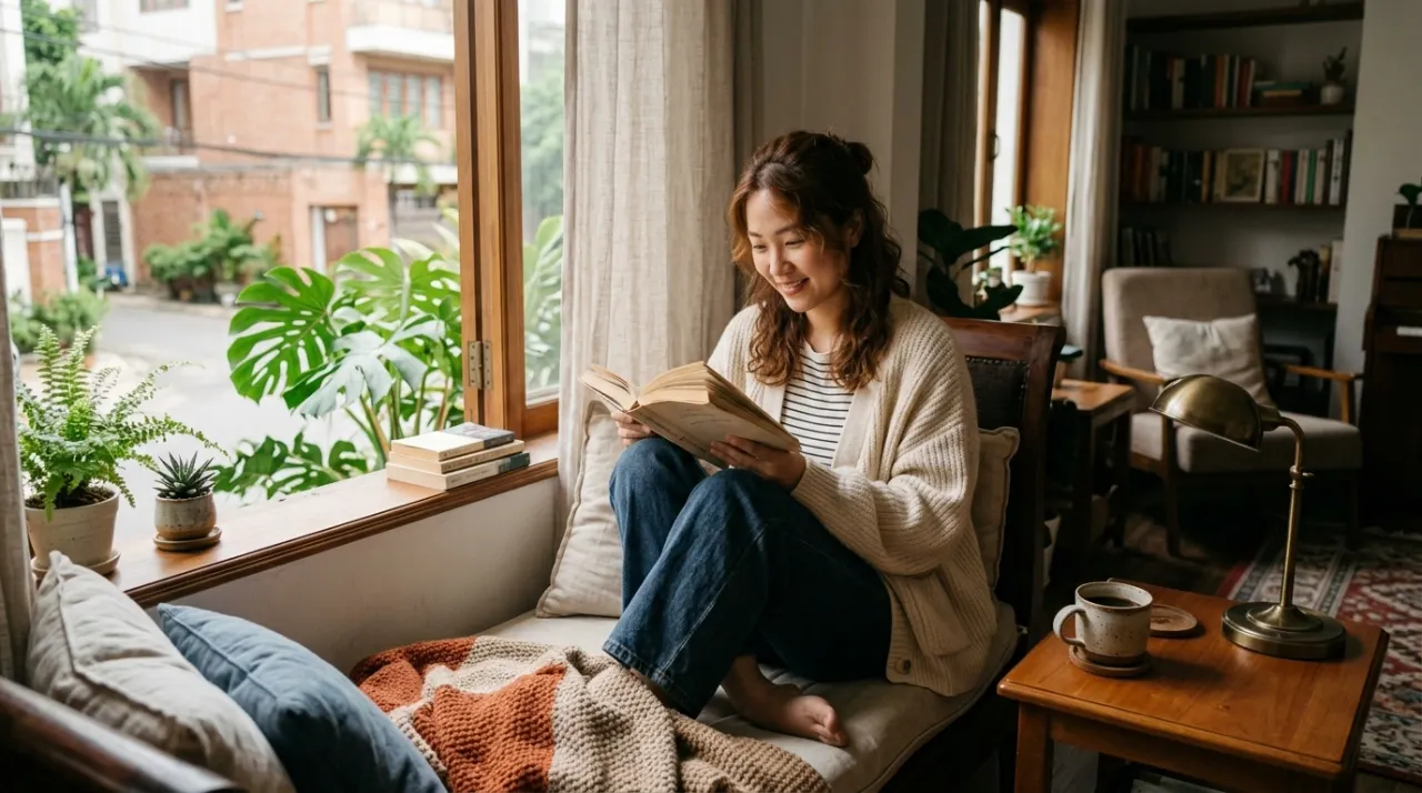 Tự thưởng 11/11 bằng buổi chiều đọc sách và cà phê thay vì đi săn deal