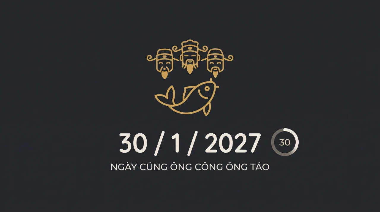 ngày cúng ông Công ông Táo 2027