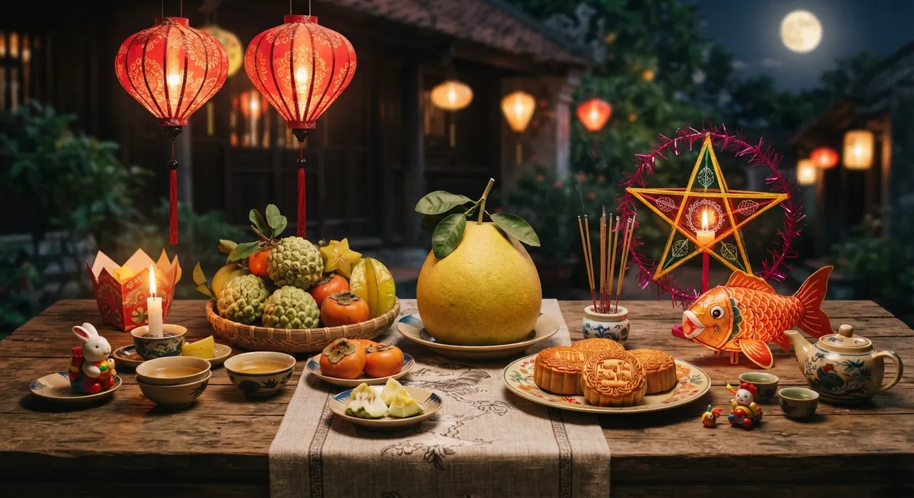 Mâm cỗ Trung thu truyền thống