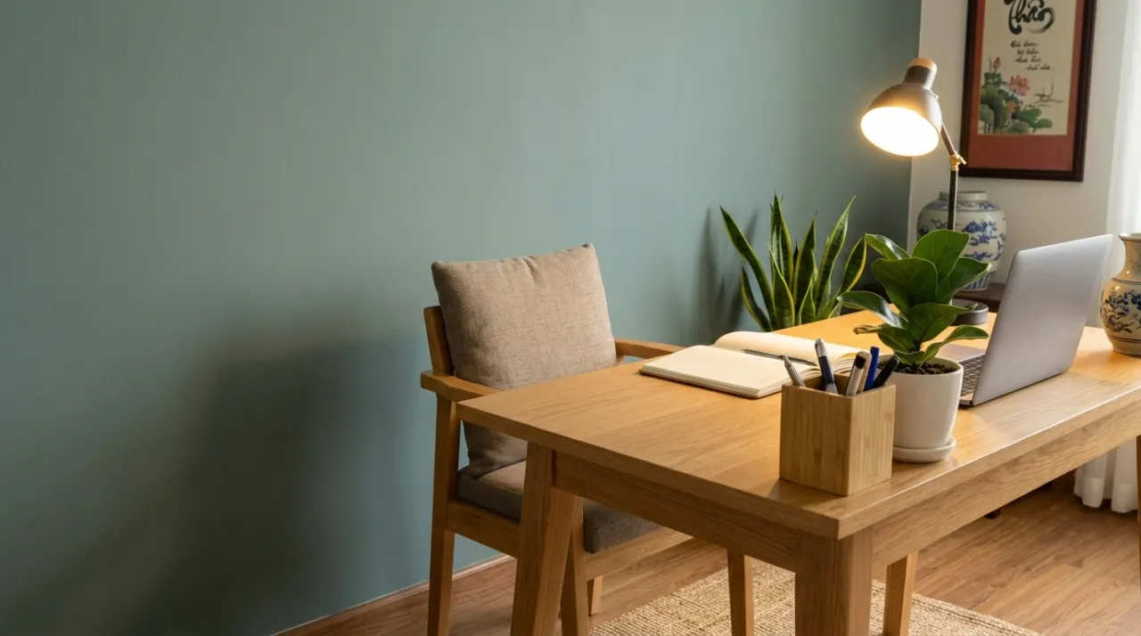 cách bố trí bàn làm việc hợp phong thủy