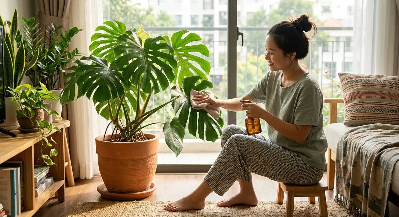 Mẹo chăm sóc cây indoor đơn giản cho người bận rộn
