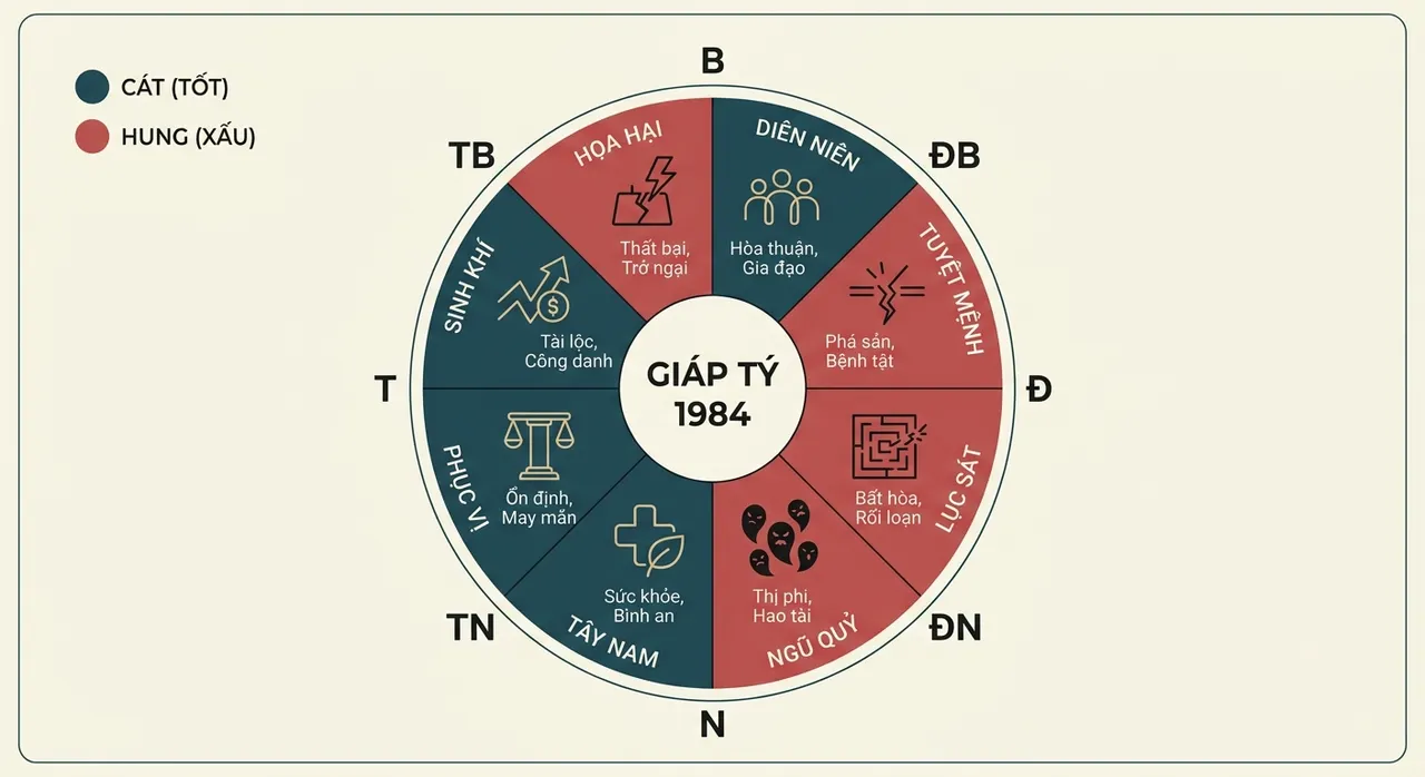 Hướng nhà hợp tuổi Giáp Tý 1984